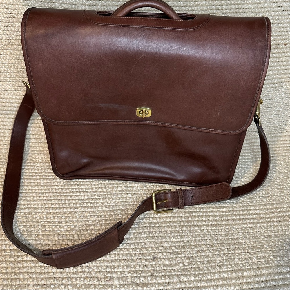 Coach Brown Leather Briefcase